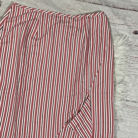 NWT TED BAKER Coryn High Waist Ruffled Striped Pencil Midi Skirt - Picture 9 of 11